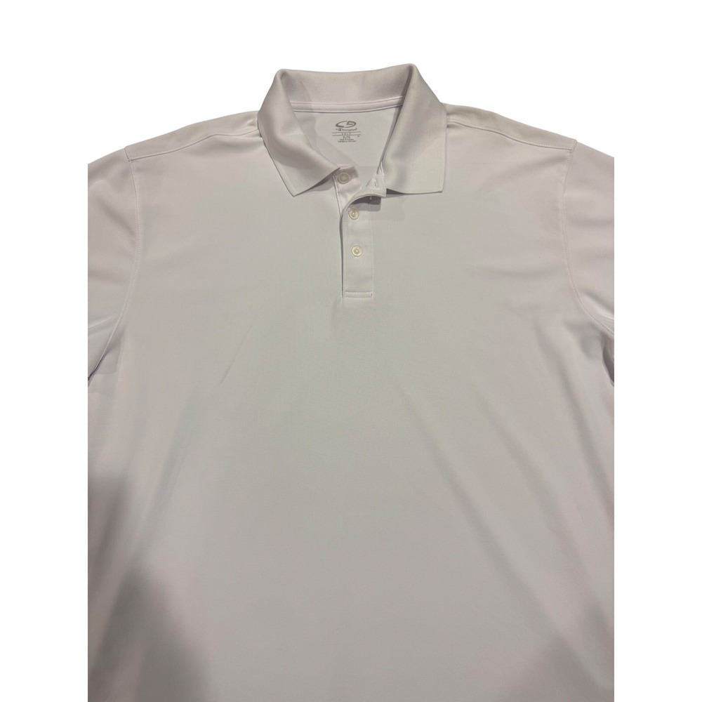 C9 Champion Golf Mens XL White Short Sleeve Polyester Polo Shirt L0588